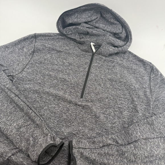 Lululemon Other - Lululemon Mens XXL Heathered Grey Space Dye Half Zip Hoodie Pullover Activewear